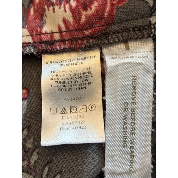 LOFT Womens Size 2 Gray Floral Long Sleeve Shift Dress - Picture 5 of 5